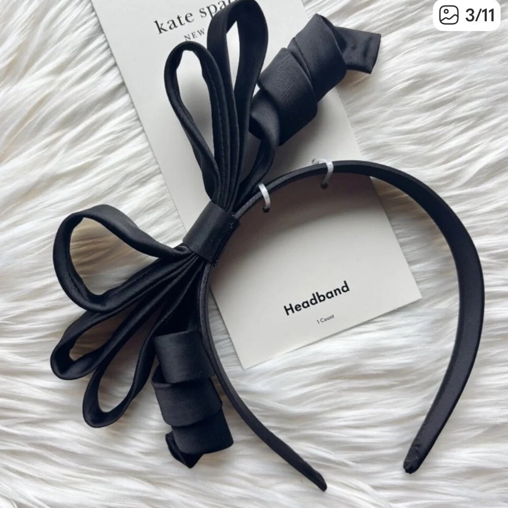 Kate Spade x Target Black Ribbon Bow Headband Limited Edition NWT